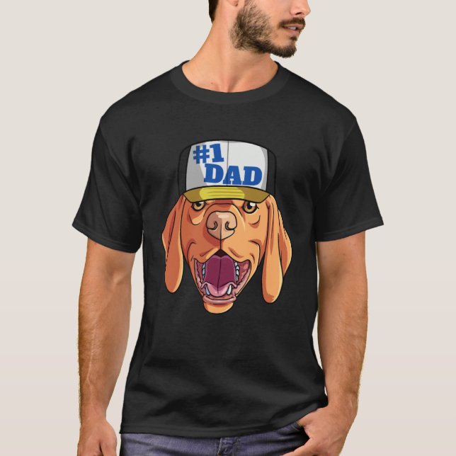 Vizsla 1 Dad Father's Day T Shirt (Framsida)