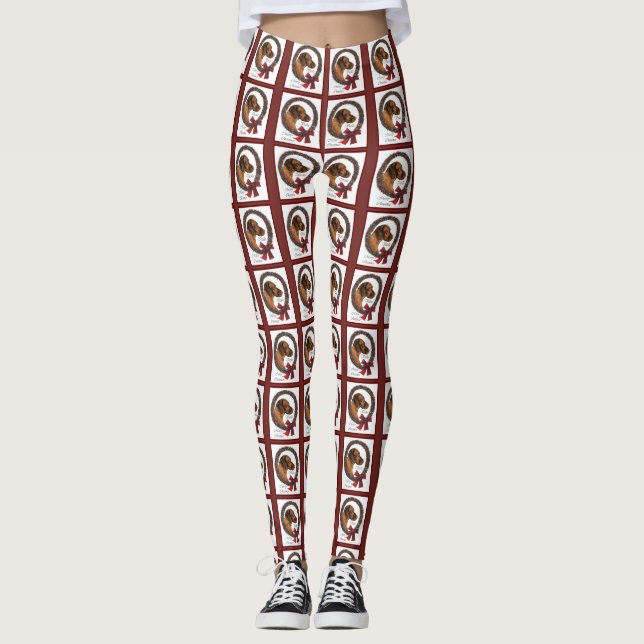 Vizsla Älskare jul Leggings (Framsida)