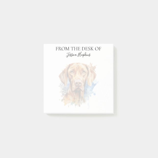 Vizsla Älskare Monogrammerad Hund Post-it Block (Framsida)
