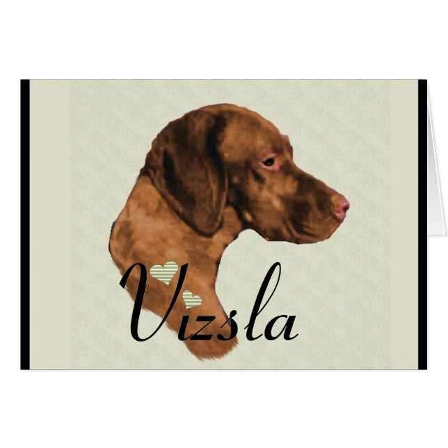 Vizsla Art Gifts Hälsningskort (Framsidan Horizontal)