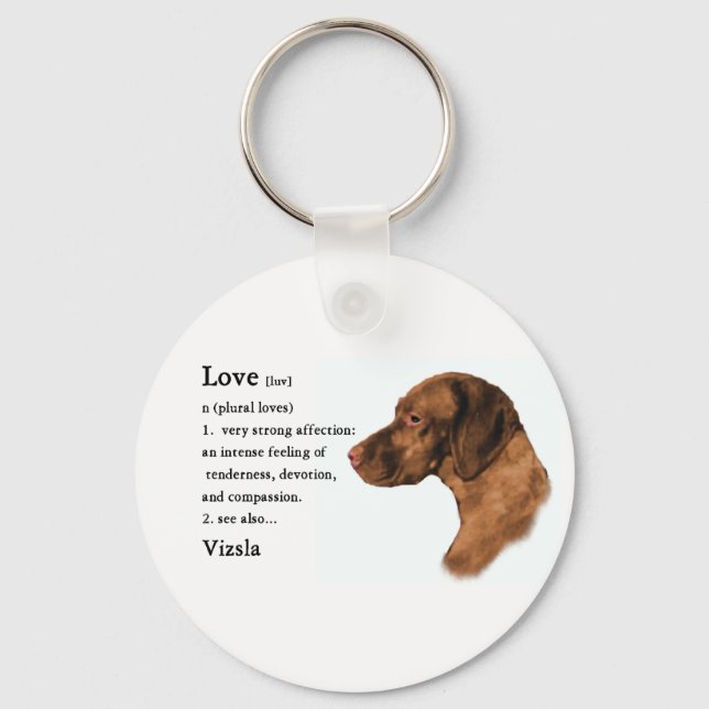 Vizsla Art Gifts Nyckelring (Framsida)