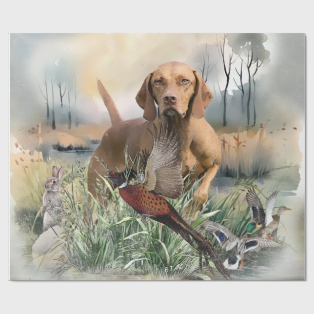 Vizsla, Art Presentpapper (Platt)