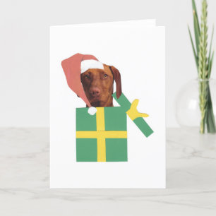 Vizsla boxas den gröna gåvan helgkort