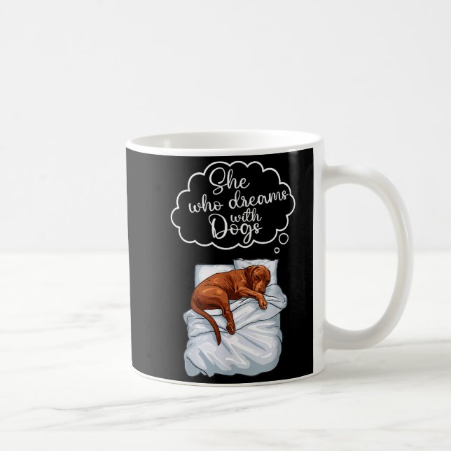 Vizsla Dog Nightgown Pajama  Kaffemugg (Höger)