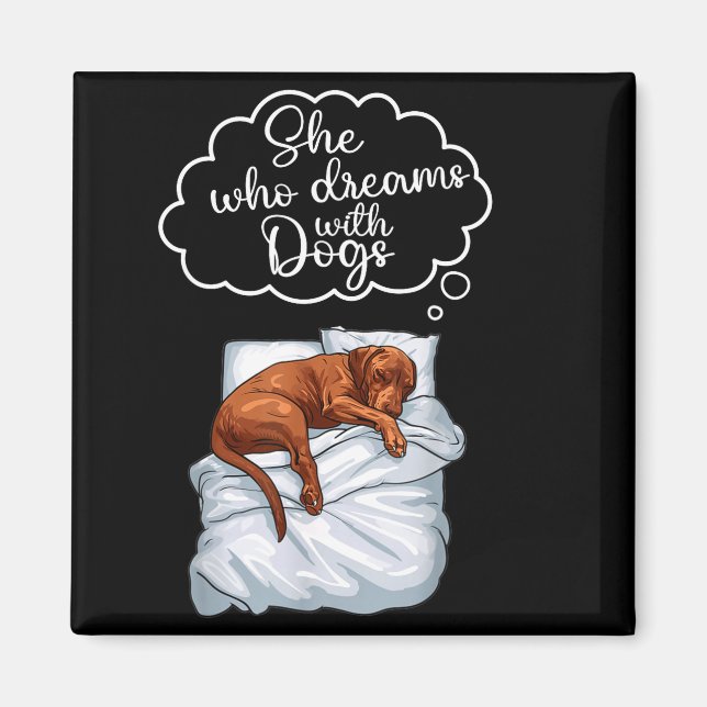 Vizsla Dog Nightgown Pajama  Magnet (Framsidan)