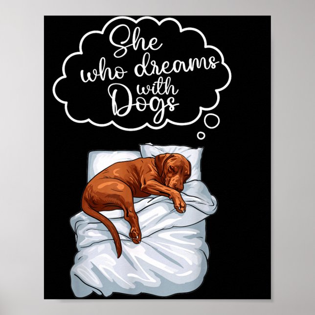 Vizsla Dog Nightgown Pajama  Poster (Framsidan)
