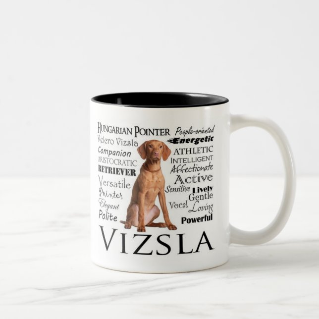 Vizsla dragmugg Två-Tonad mugg (Höger)