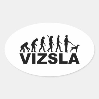 Vizsla Evolution Ovalt Klistermärke