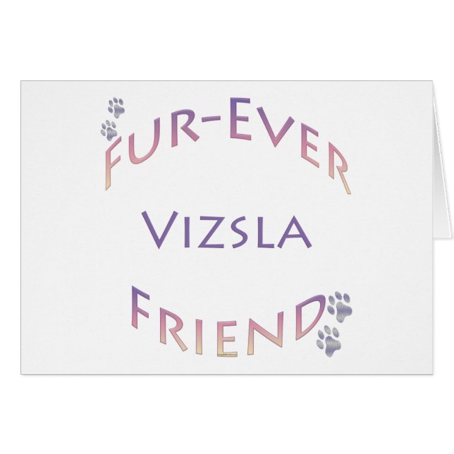 Vizsla Furever Friend Hälsningskort (Framsidan Horizontal)