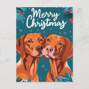 Vizsla God jul Vykort