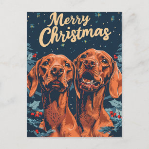 Vizsla God jul Vykort