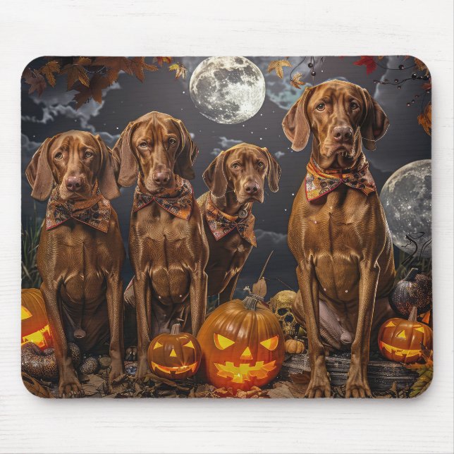 Vizsla Halloween Kuslig Musmatta (Framsidan)
