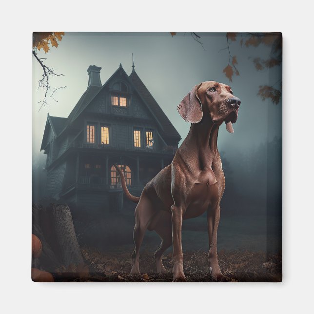 Vizsla Halloween Scary Magnet (Framsidan)