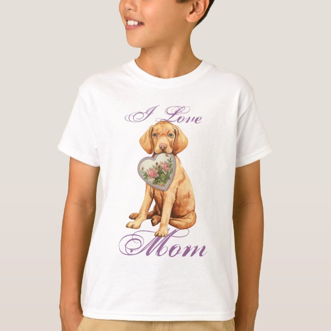 Vizsla Heart Mamma Tee Shirt (Framsida)