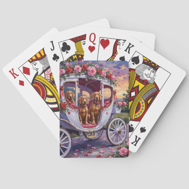 Vizsla Hund Alla Hjärtans Dag Casinokort (Baksidan)