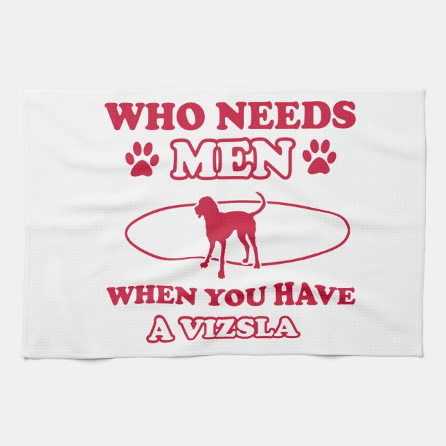 Vizsla hund avelndesigner kökshandduk (Horisontell)