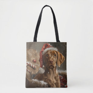 Vizsla Hund Jul Festlig  Tygkasse