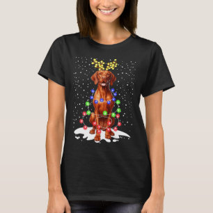 Vizsla Hund Julafton Ugly jul Ljus T Shirt