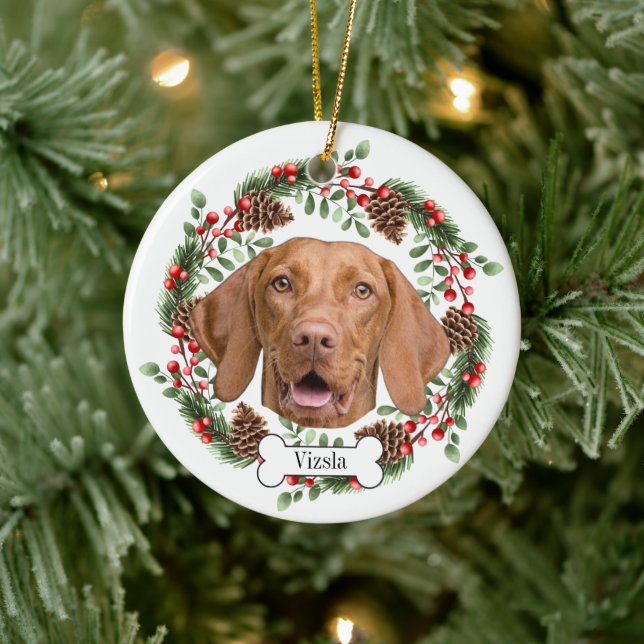 vizsla hund julgransprydnad keramik (Träd)