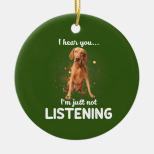 Vizsla Hund Julgransprydnad Keramik