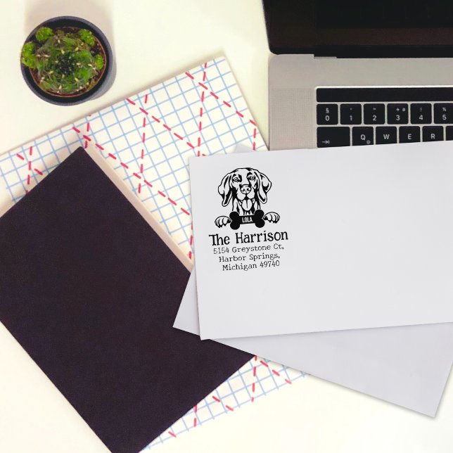 Vizsla Hund, Returadress Stämpel (Skapare uppladdad)