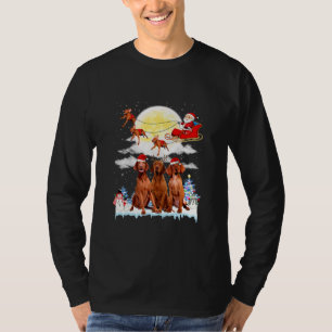 Vizsla Hund Santa Sleigh jul Älskare  T Shirt