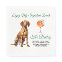 Vizsla Hund Signaturdryck Foto Servetter