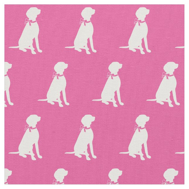 Vizsla Hund Silhouette Pet Rosa Tyg (Närbild)