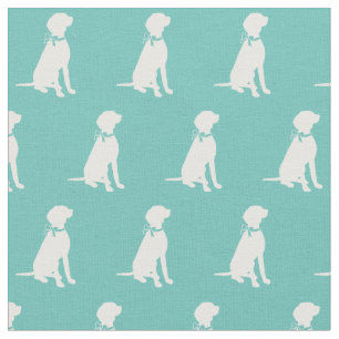 Vizsla Hund Silhouette Pet Teal Tyg