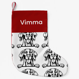 Vizsla hund sockar Anpassad hund Socks - Lägg Y Liten Julstrumpa