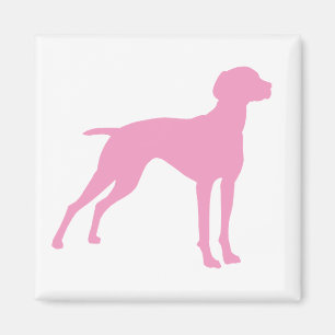 Vizsla hundSilhouette (rosor) Magnet
