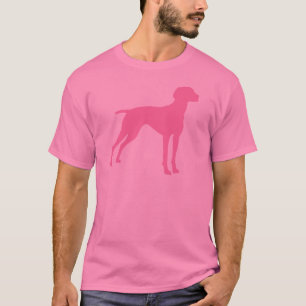 Vizsla hundSilhouette (rosor) Tee