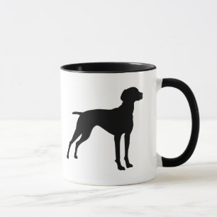 Vizsla hundSilhouette (svarten) Mugg