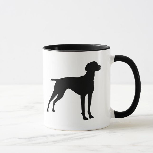 Vizsla hundSilhouette (svarten) Mugg (Höger)