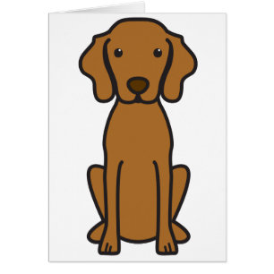 Vizsla hundtecknad hälsningskort