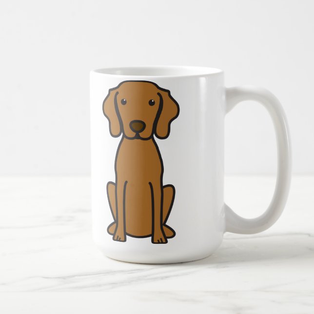 Vizsla hundtecknad kaffemugg (Höger)