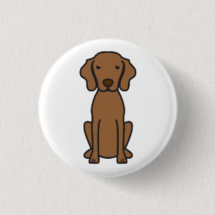 Vizsla hundtecknad knapp