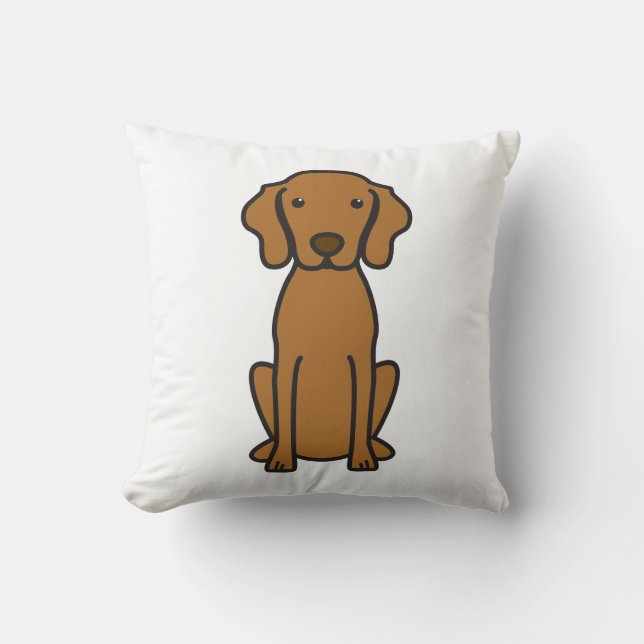 Vizsla hundtecknad kudde (Framsida)