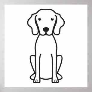 Vizsla hundtecknad poster