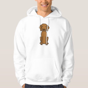 Vizsla hundtecknad tröja med luva