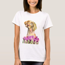 Vizsla hundvattenfärg t shirt
