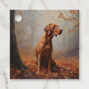 Vizsla i Höst löv Fall Inspire Gåvor Etiketter