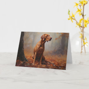 Vizsla i Höst löv Fall Inspire Kort