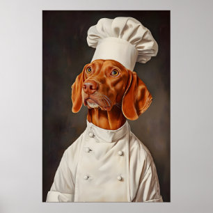 Vizsla i kockhatt Affisch, Husdjur Affisch, Vizsla Poster