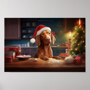 Vizsla jul Cookies Festive Helgdag Poster