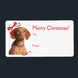 Vizsla jul Gift Stickers Fraktsedel<br><div class="desc">De här Vizsla-julklämmorna är en matchande perfekt för våra Vizsla-julkort.</div>