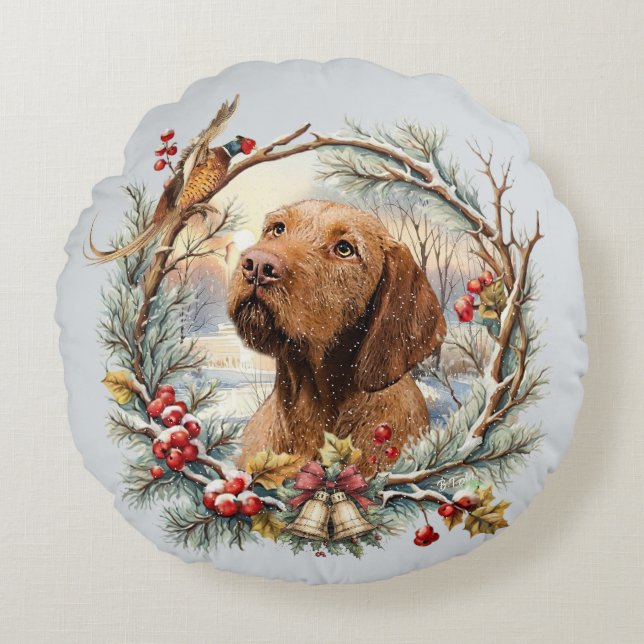 Vizsla jul  rund kudde (Framsidan)