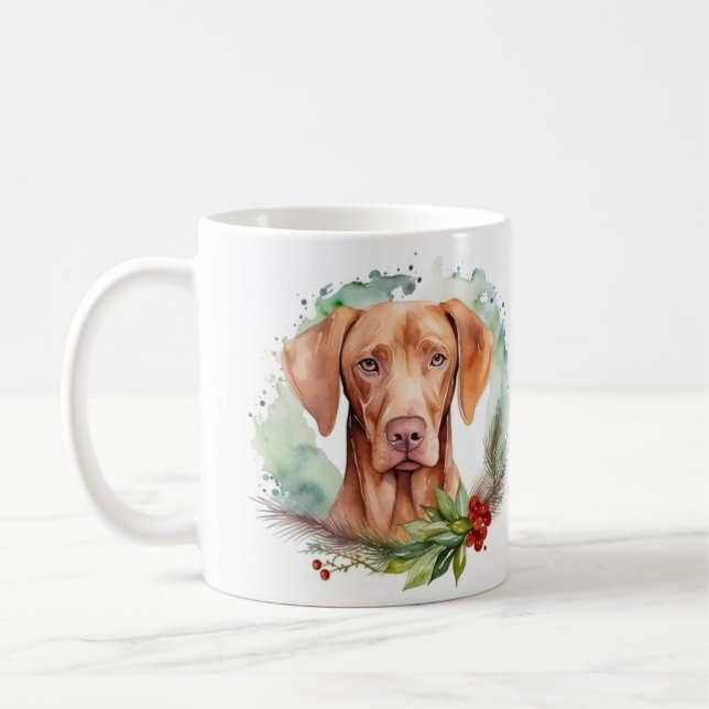 Vizsla Jul WAN Festive Valp Kaffemugg (Vänster)