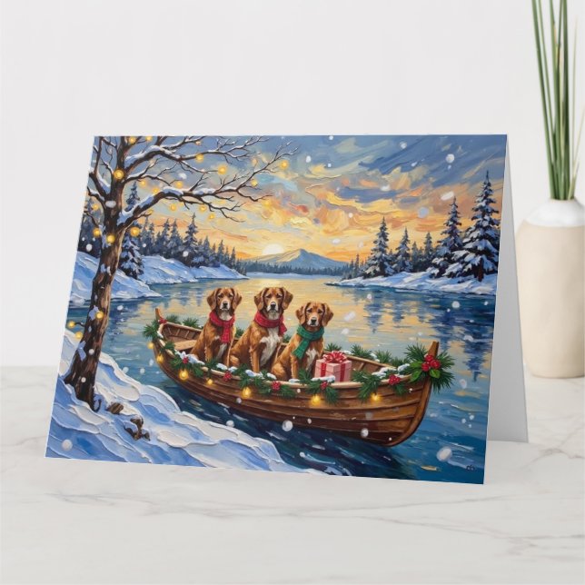 Vizsla julbåtshögtid kort (Framsida)