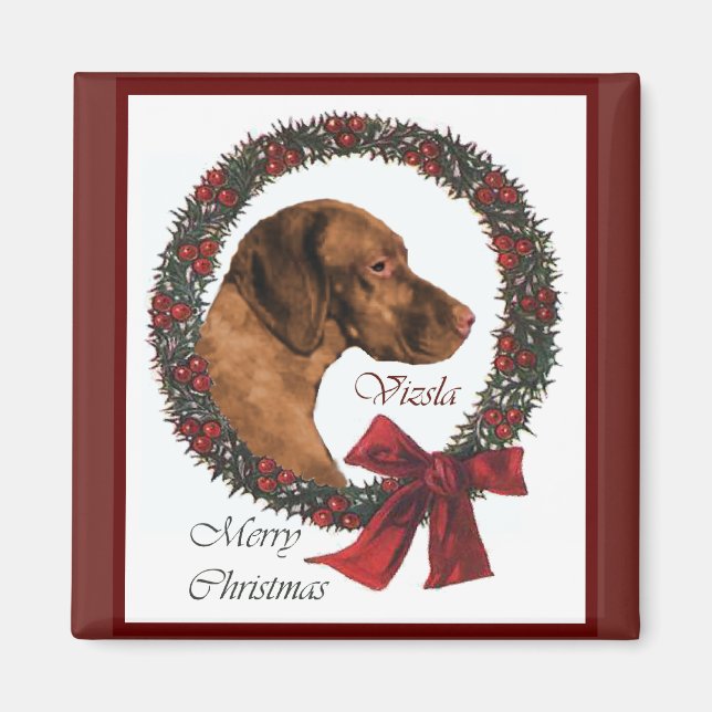 Vizsla julklappar magnet (Framsidan)